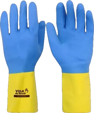 Luva de látex e neoprene bicolor